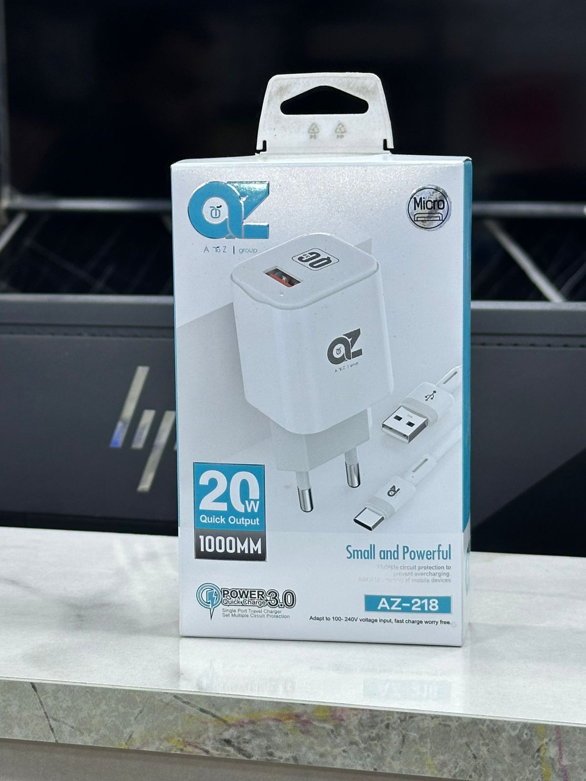 شاحن 20 وات + كابل مايكرو (OZ Fast Charger 20W Micro USB