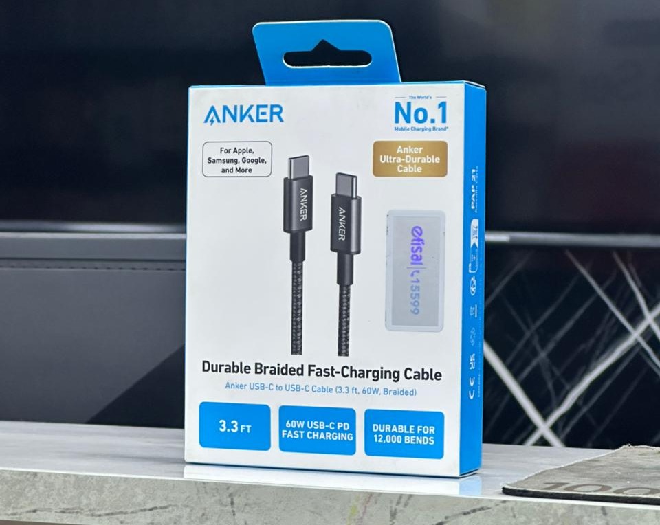 Anker PowerLine USB-C Cable 60W (1m) – Fast Charging